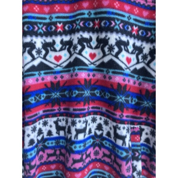 Vera Bradley Nordic Fair Isle Fleece Popover Snap Top Size M Pockets Cozy Soft - Picture 4 of 7
